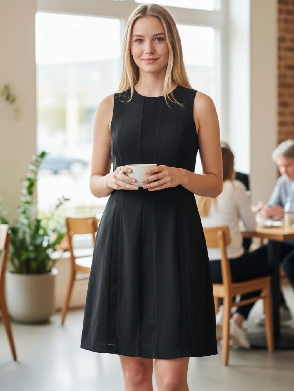 H&M Black Sleeveless A-Line Dress Size 10